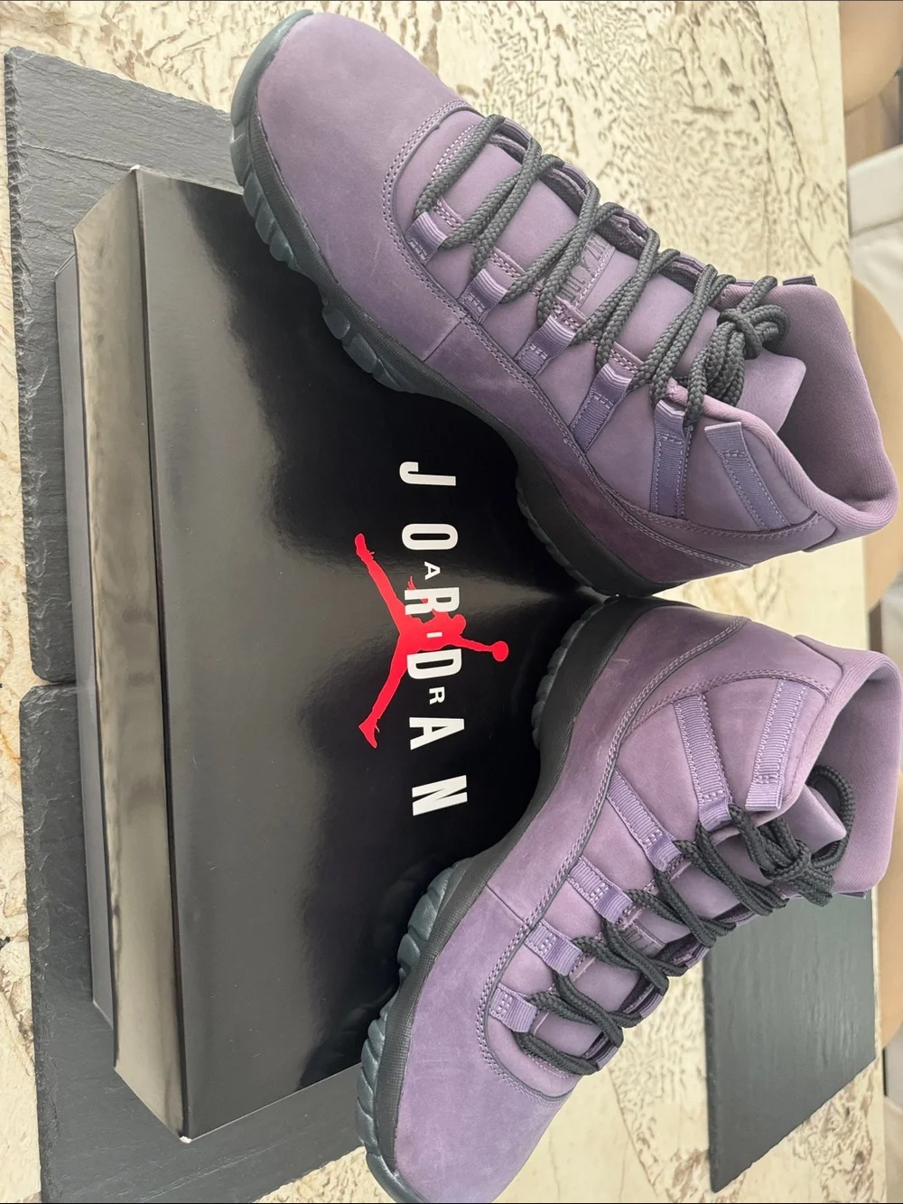 Air Jordan 11 Retro Purple Nubuck High-Top Sneakers NWT